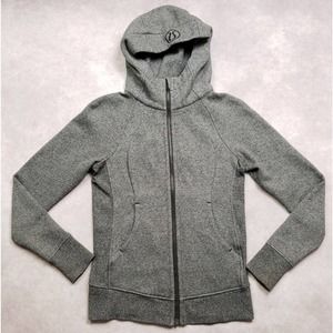 Lululemon Scuba Full-Zip Hoodie Sweatshirt Women's Size 4 Dark Heathered Gray
